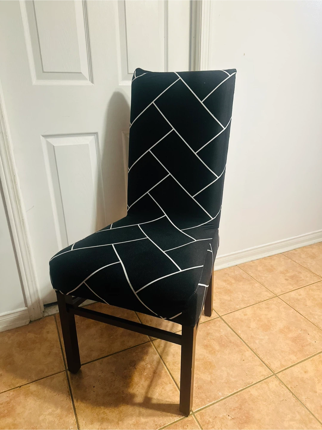 Chair covers - set of 3, black & white - photo 2