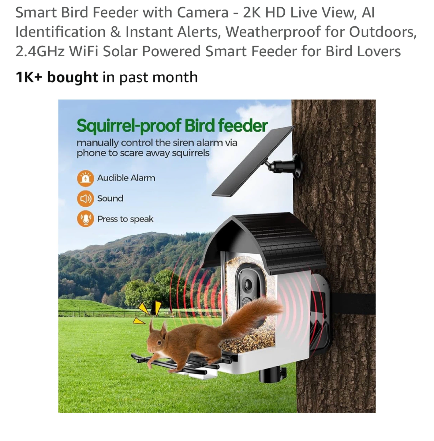 Brand new AI Smart Bird Feeder with Camera - photo 5