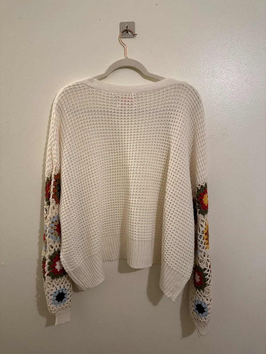 Francesca's Crochet Sleeve Cardigan - Women’s Size L image indicator(3)