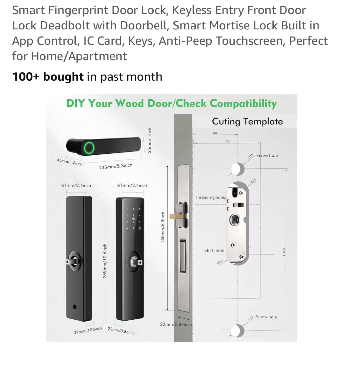 Brand New Smart Fingerprint Door Lock image indicator(6)