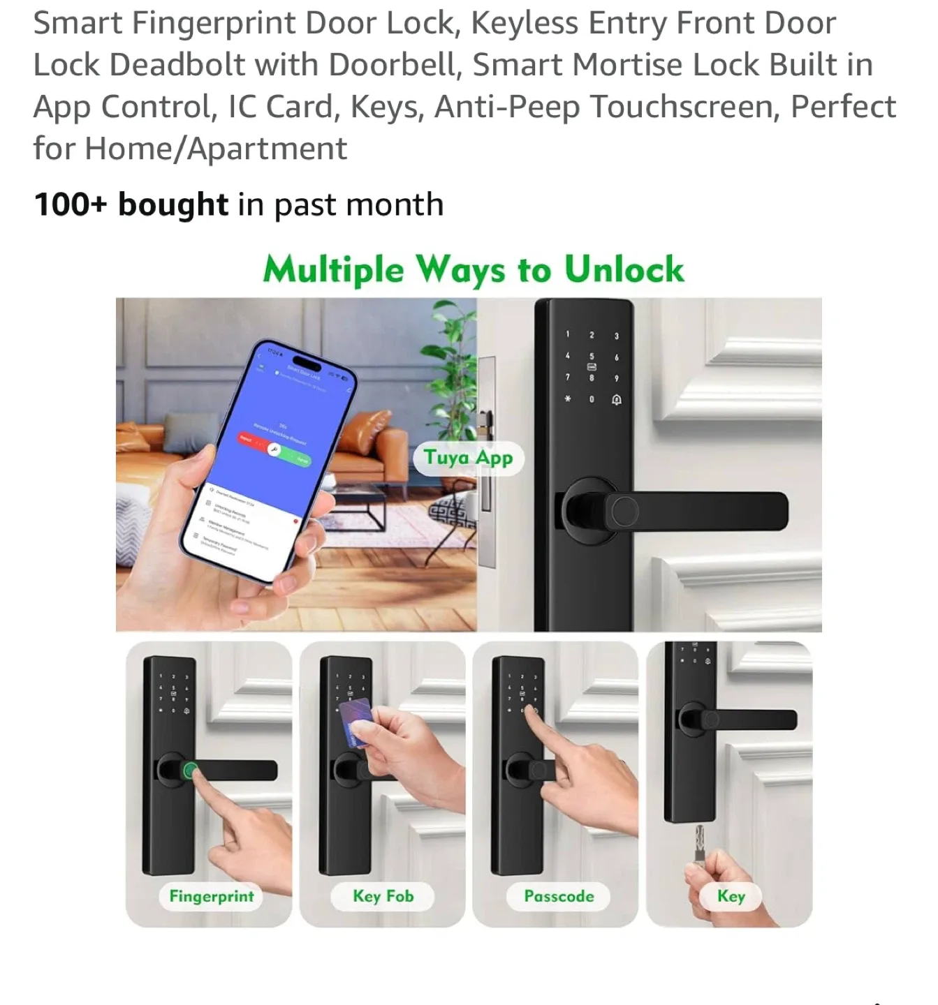 Brand New Smart Fingerprint Door Lock image indicator(5)