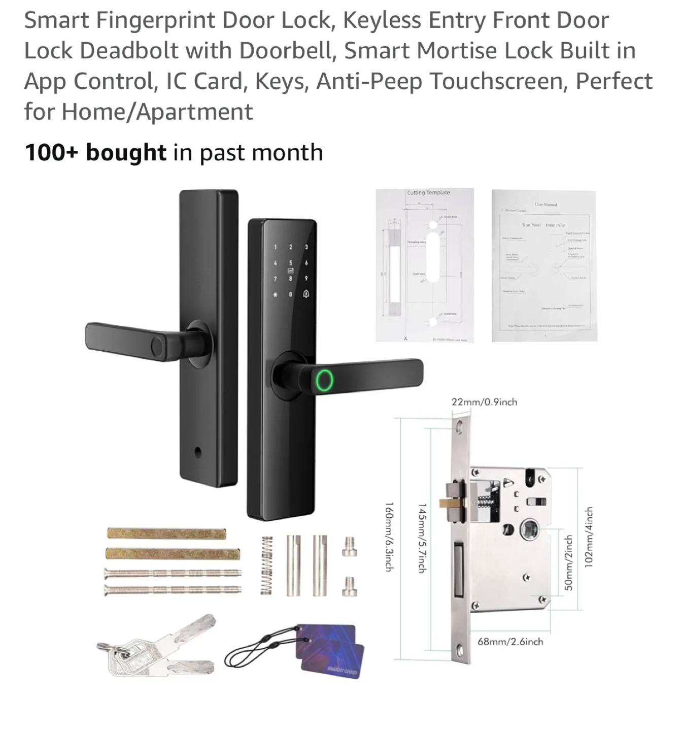 Brand New Smart Fingerprint Door Lock image indicator(7)