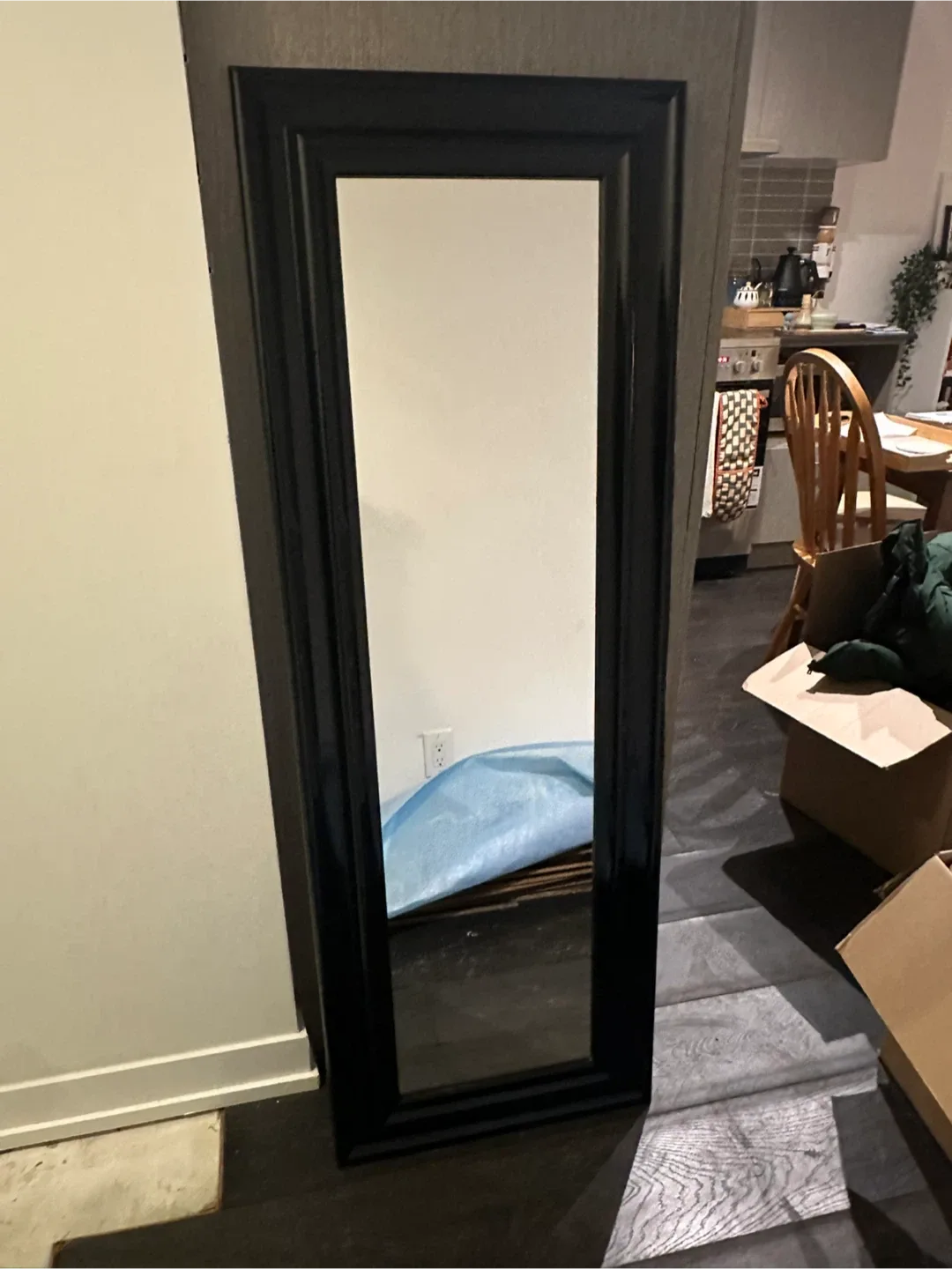 Black Framed Full-Sized Mirror