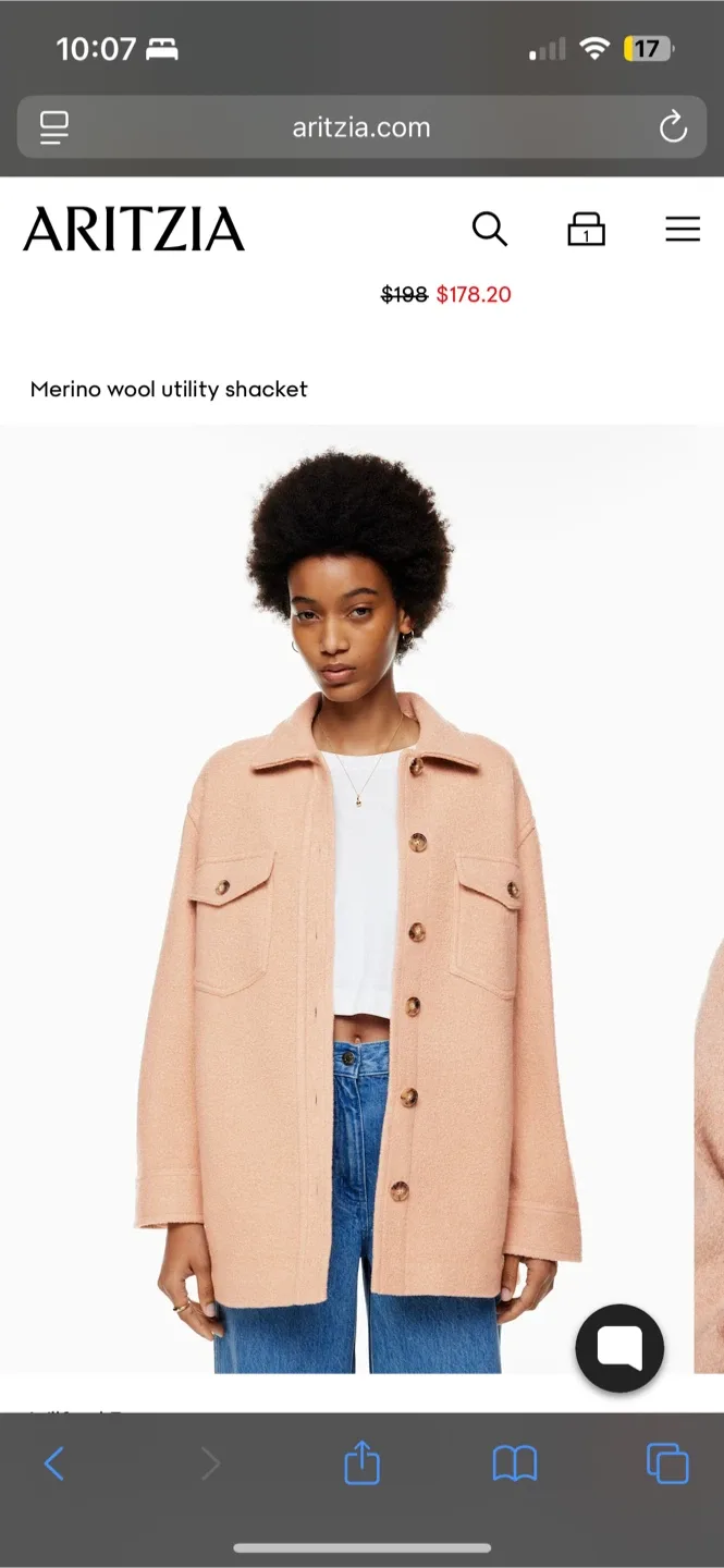 Aritzia Wilfred Free The Ganna Utility Shirt Jacket image indicator(3)