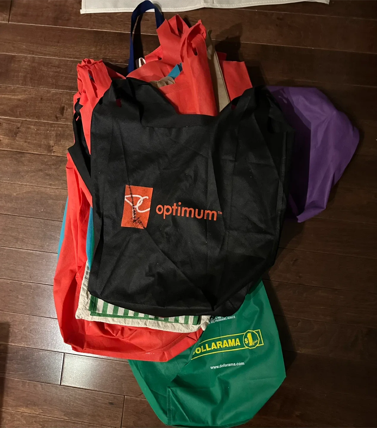 Pile of reusable bags