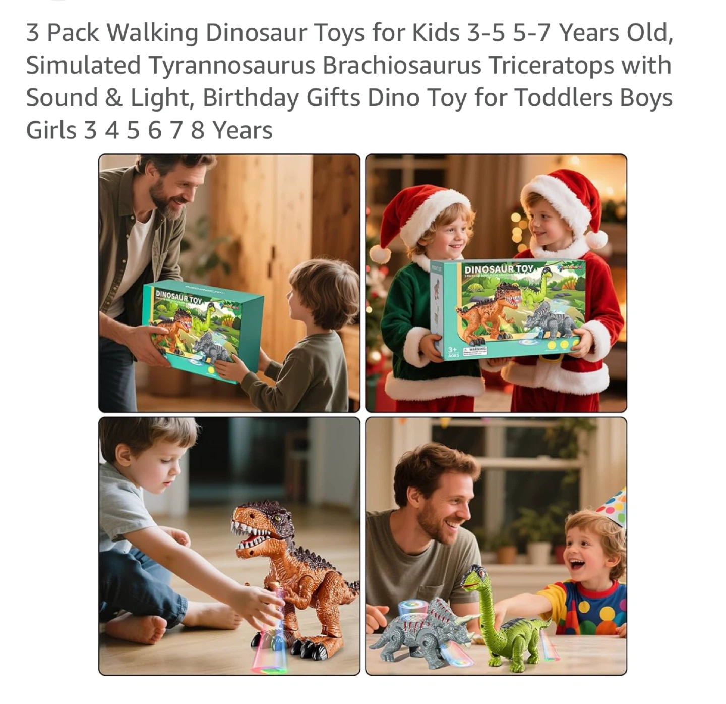 Brand new 3-Pack Walking Dinosaur Toys for Kids - photo 5