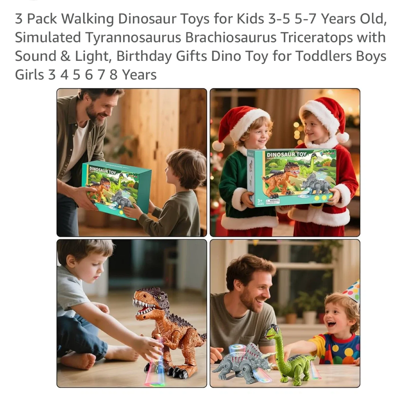 Brand new 3-Pack Walking Dinosaur Toys for Kids image indicator(5)