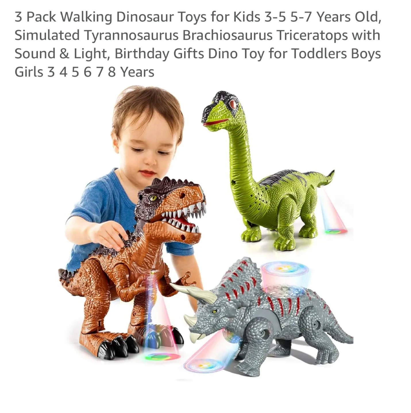 Brand new 3-Pack Walking Dinosaur Toys for Kids