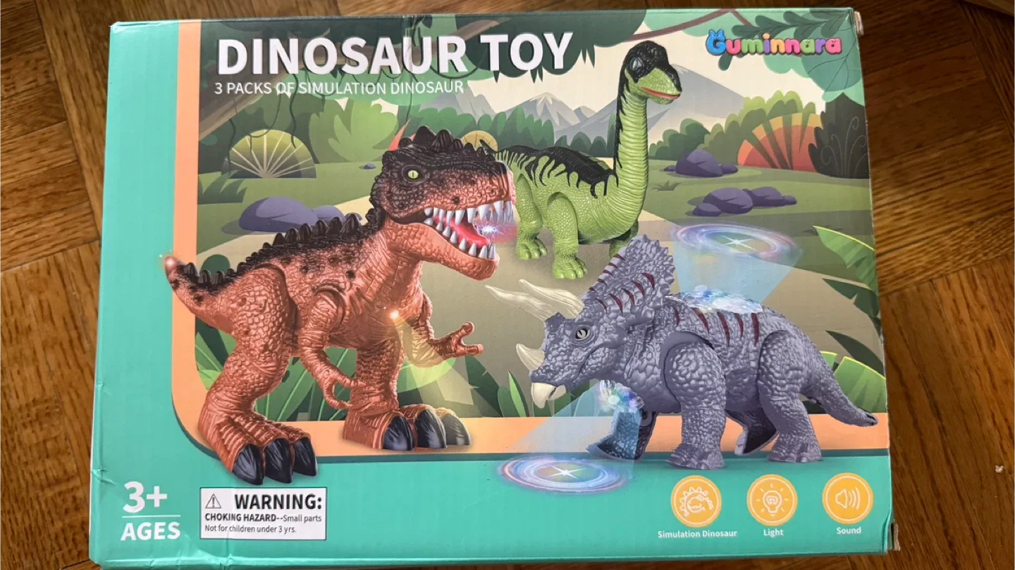 Brand new 3-Pack Walking Dinosaur Toys for Kids image indicator(6)