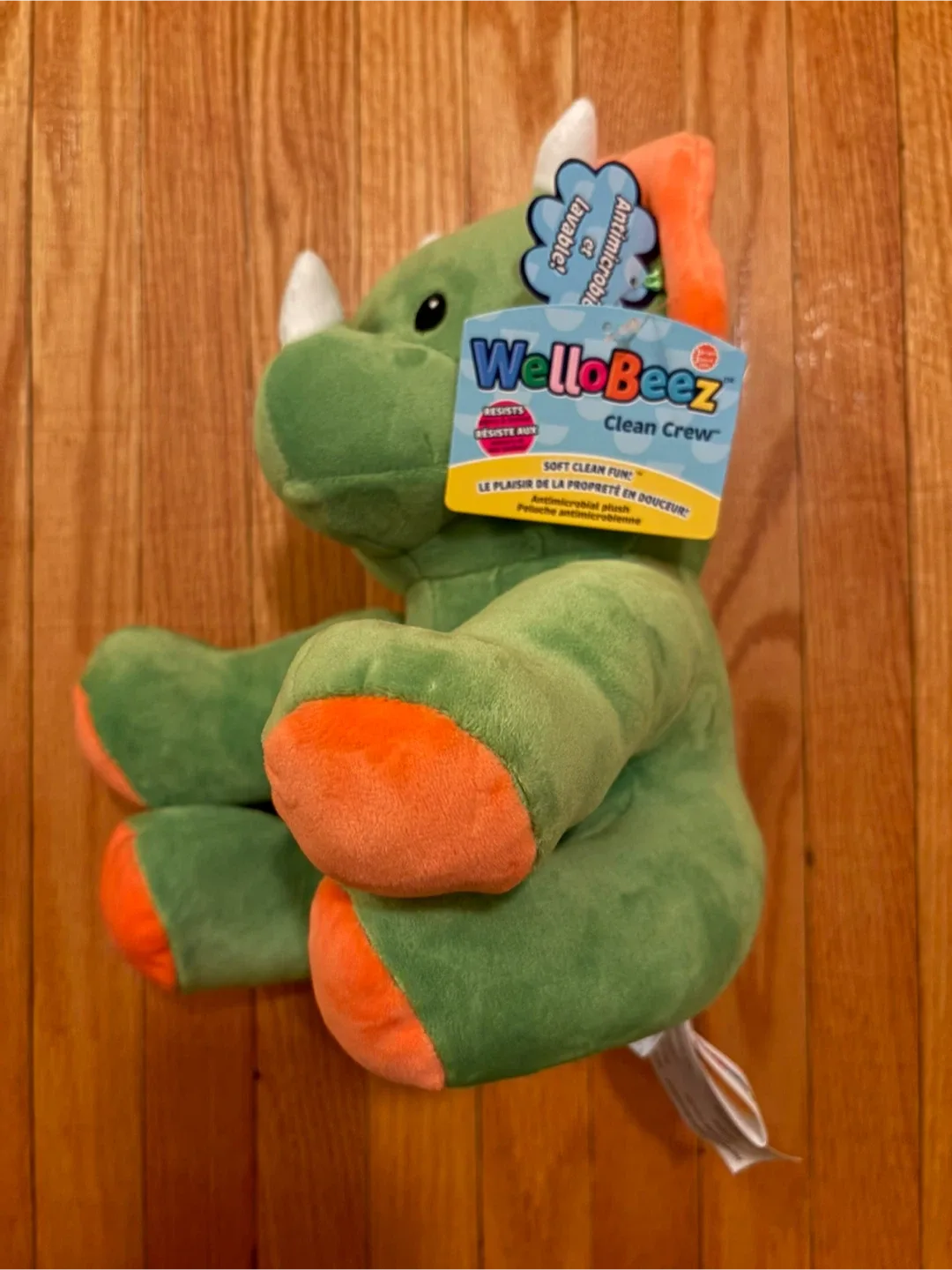 Triceratops WelloBeez Clean Crew Plush - New With Tags image indicator(2)