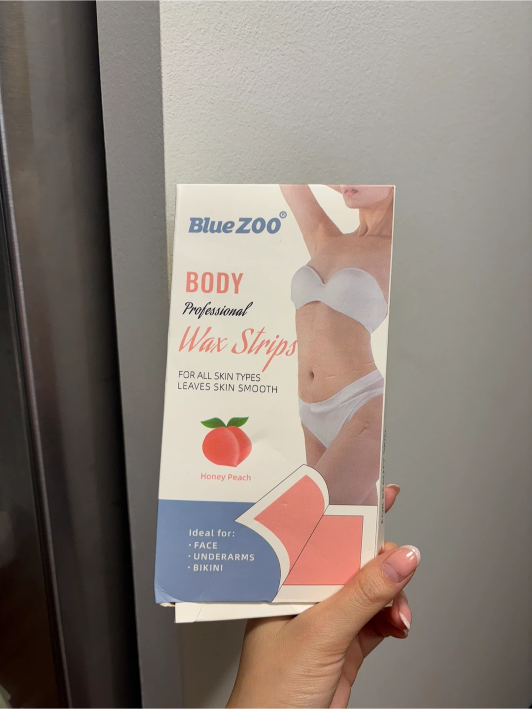 Blue ZOO Body Wax Strips - Honey Peach