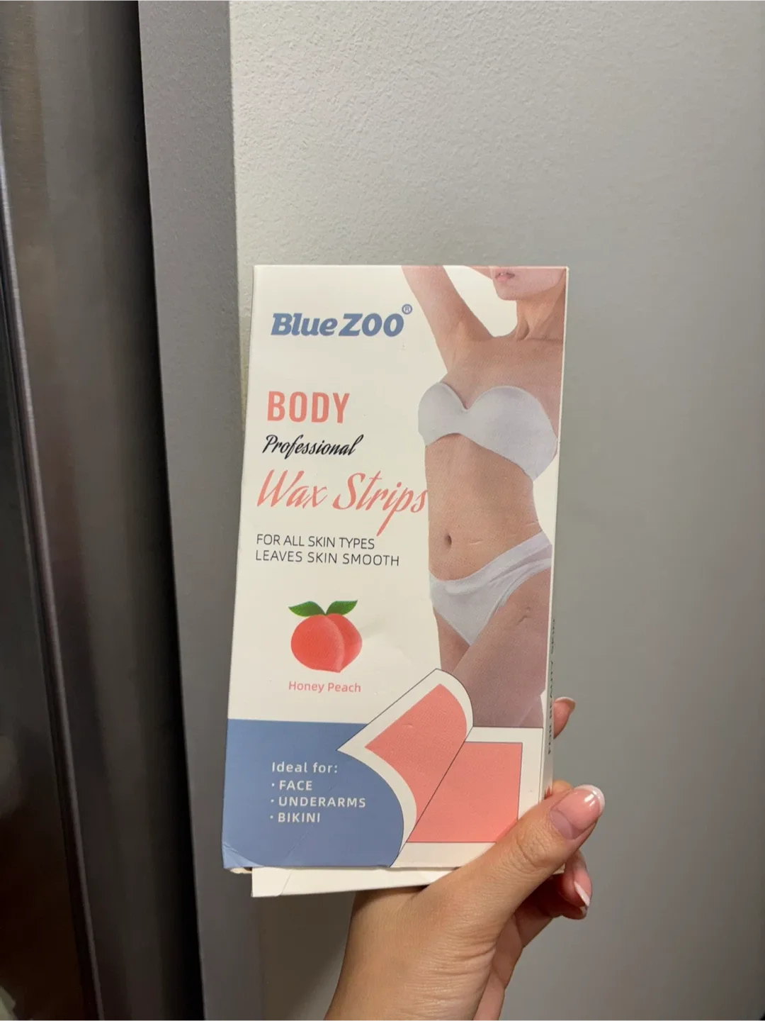 Blue ZOO Body Wax Strips - Honey Peach