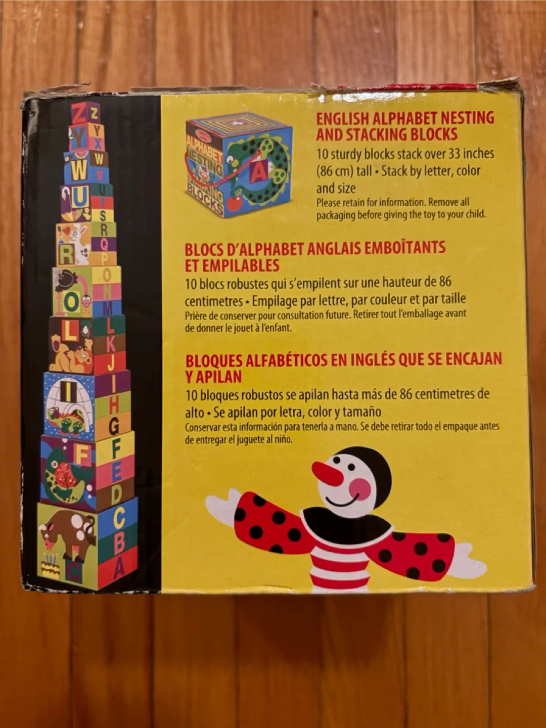 Melissa & Doug Alphabet Nesting & Stacking Blocks image indicator(3)