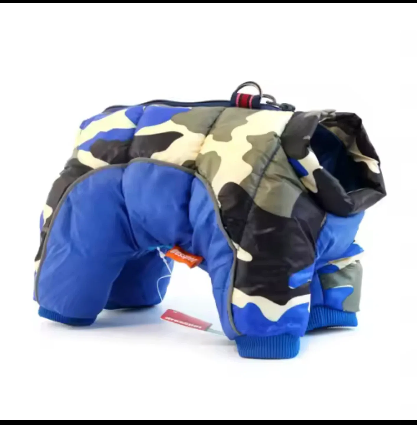Camouflage & Blue Dog Winter Coat Size 24