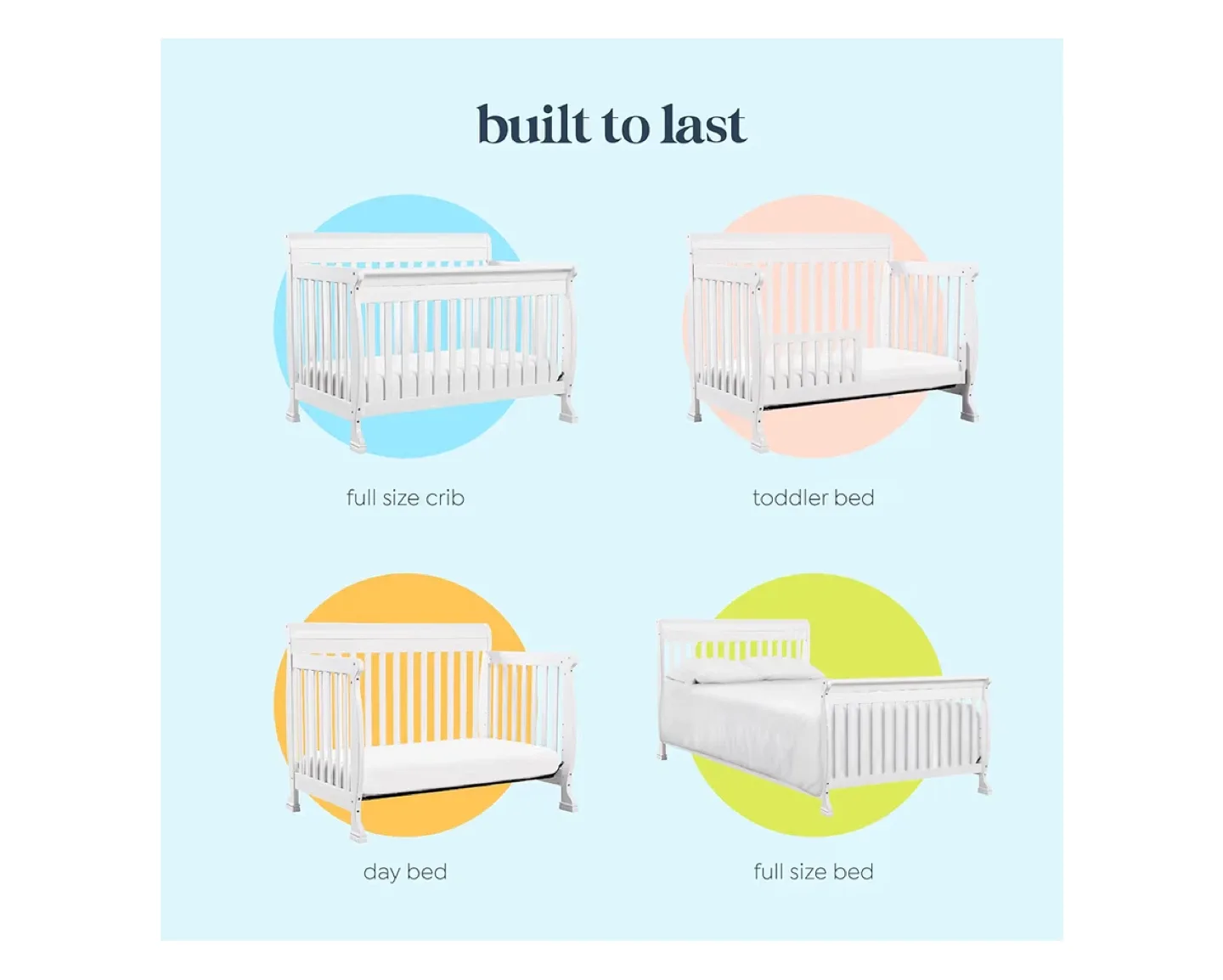DaVinci Kalani 4-in-1 Convertible Crib (White) image indicator(3)