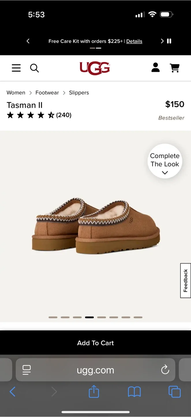 UGG Tasman Slipper - Size 8 and 7 - Chestnut image indicator(6)