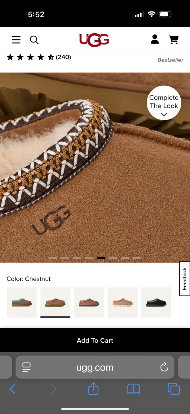 UGG Tasman Slipper - Size 8 and 7 - Chestnut image indicator(7)
