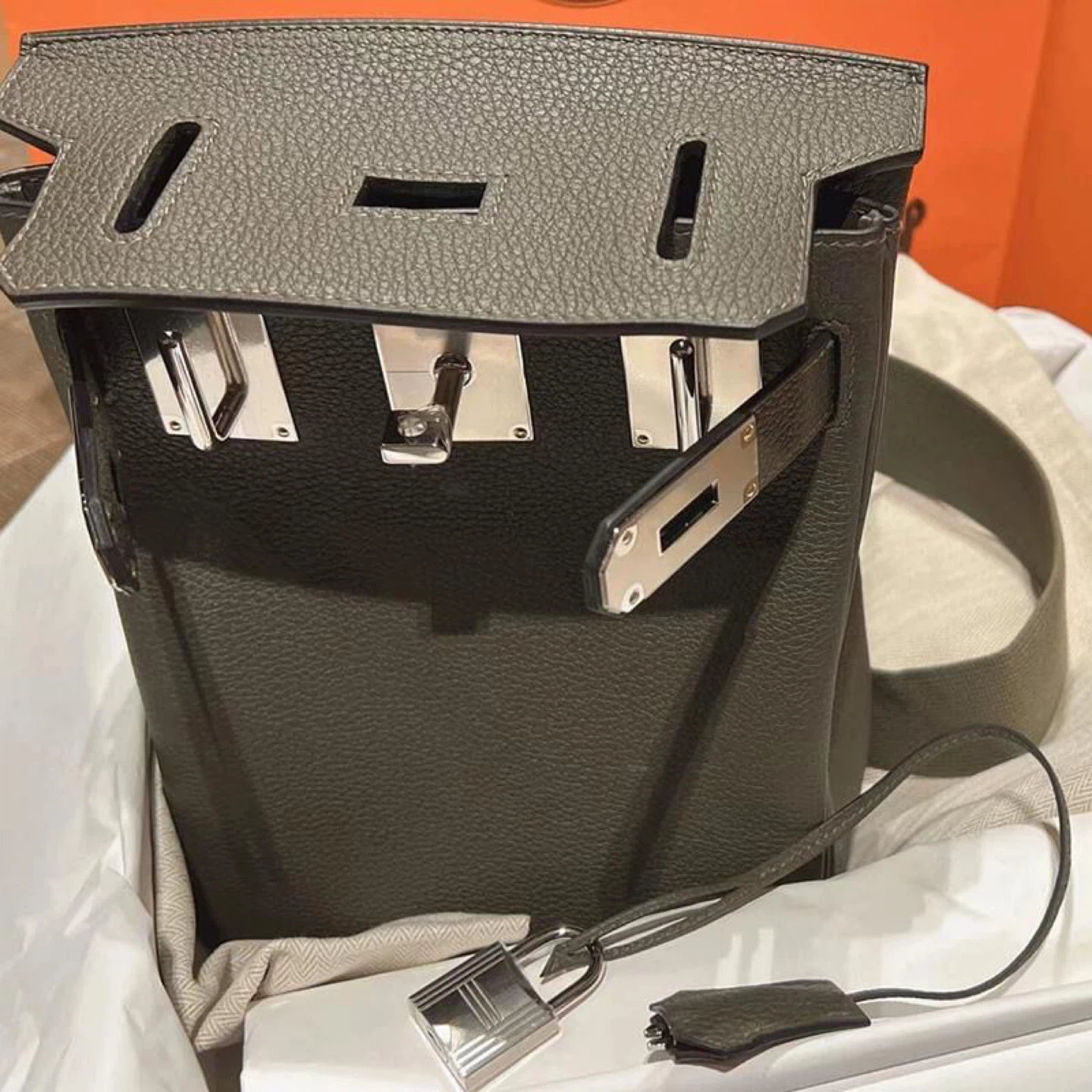Inspired dark green bag (backpack)