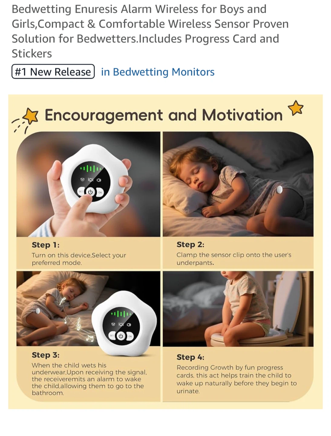 Brand new Bedwetting Enuresis Alarm Wireless for Boys and Girls - photo 2