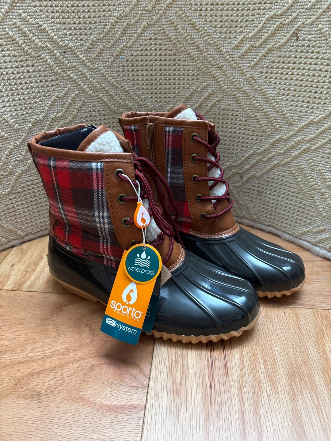 Sporto Duck Boots - Plaid, Waterproof - photo 2