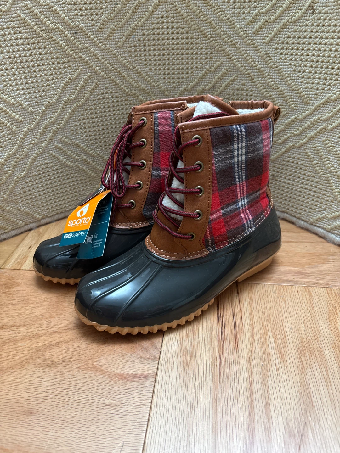 Sporto Duck Boots - Plaid, Waterproof