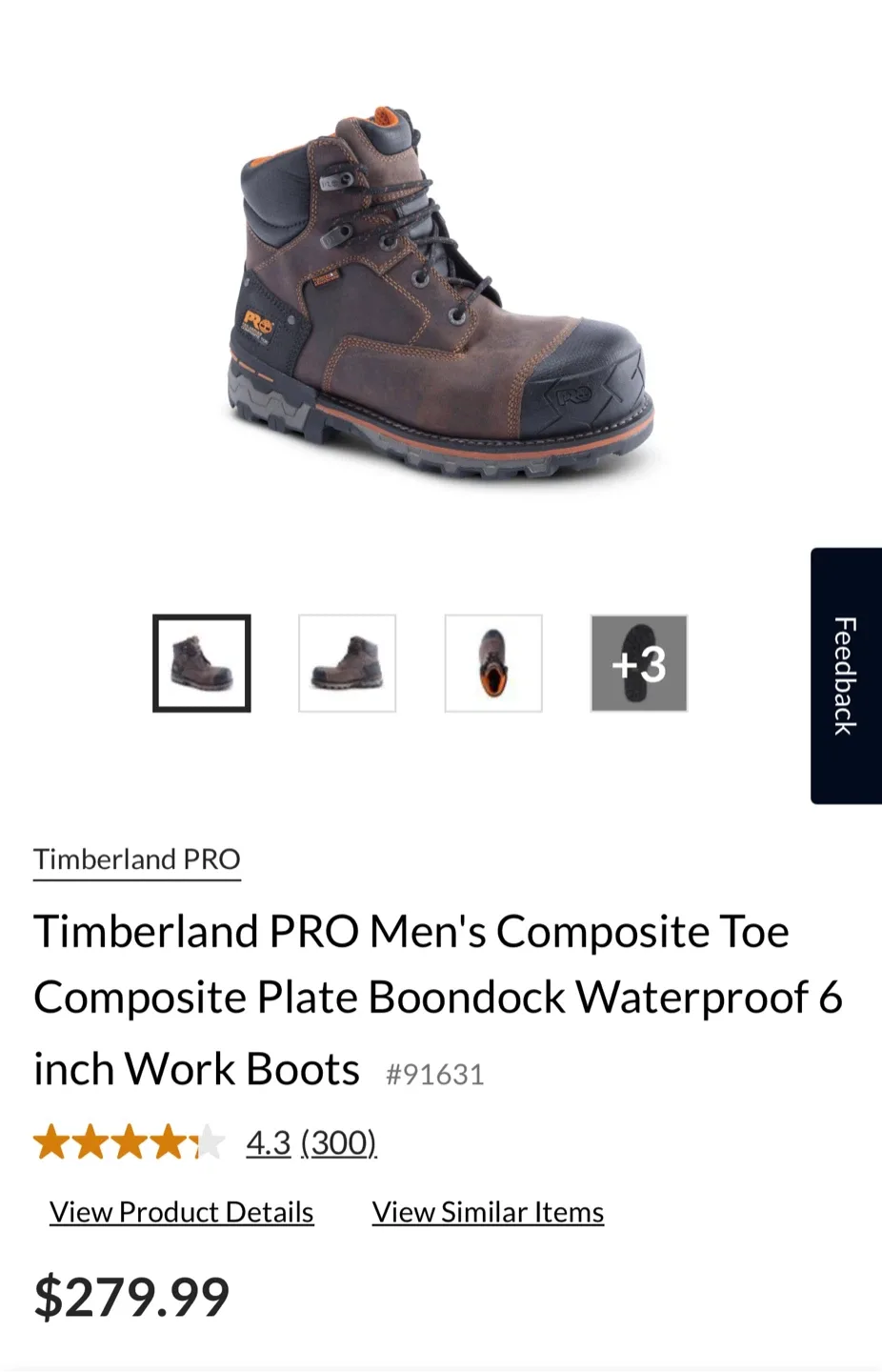 Timberland PRO Boondock Work Boots - Size US 9 image indicator(5)