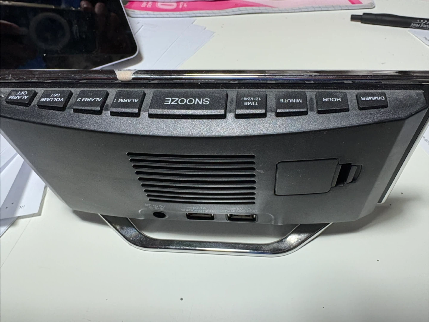 Alarm Clock with USB Charging Ports - photo 3
