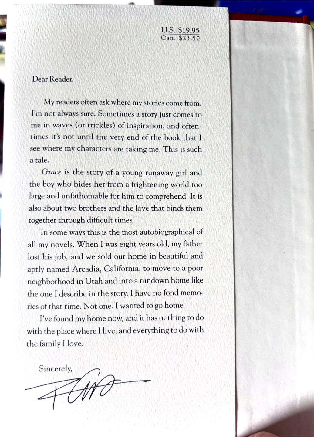 HARDCOVER CHRISTMAS BOOK “Grace” by Richard Paul Evans - photo 3
