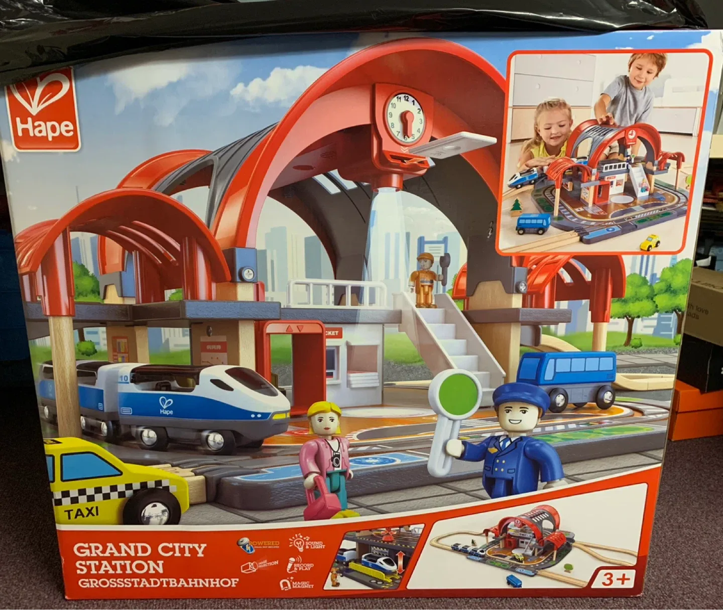 Hape Grand City Station Train Set - New in Box