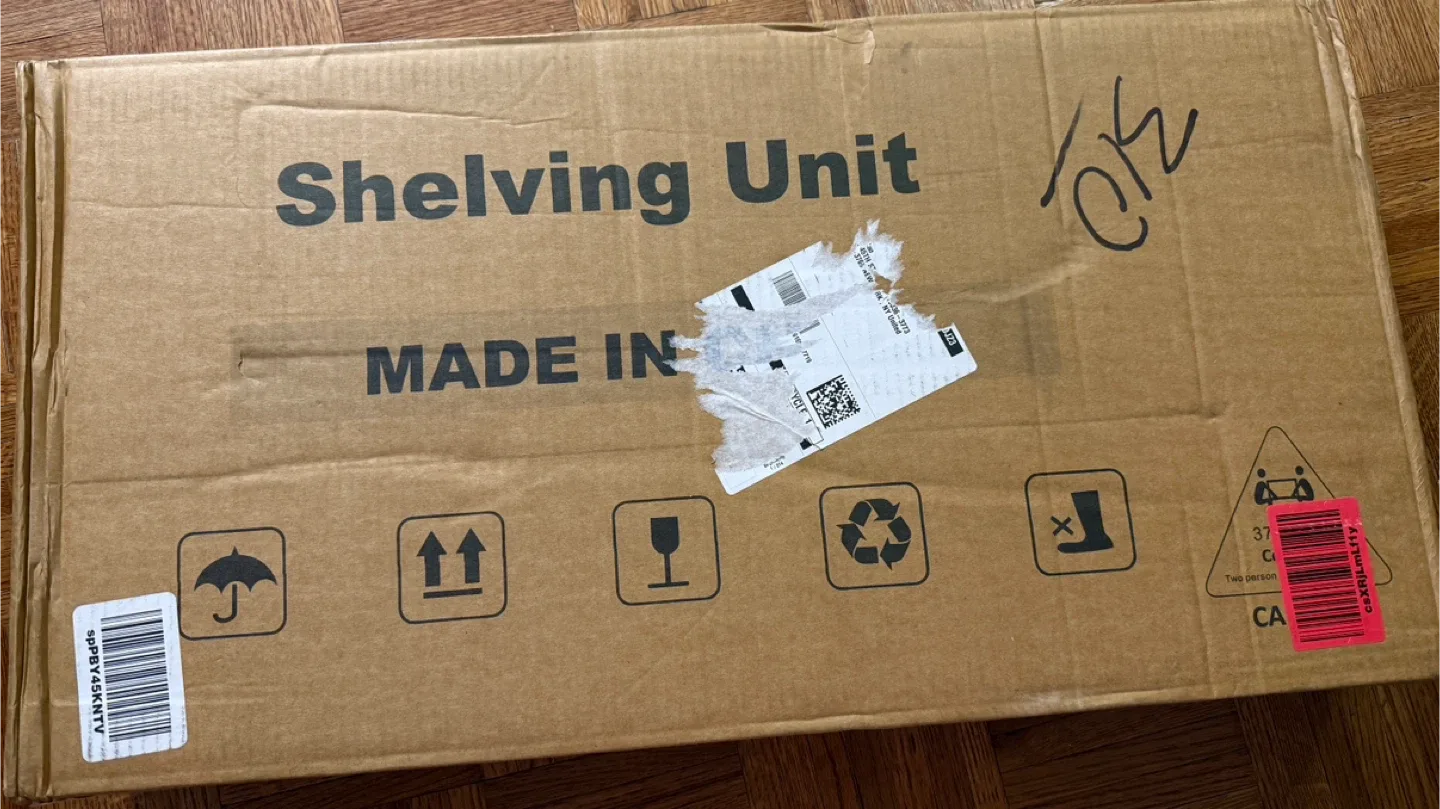 Brand New Black Shelving Unit (H27.5*W19.6*D13.7 in)