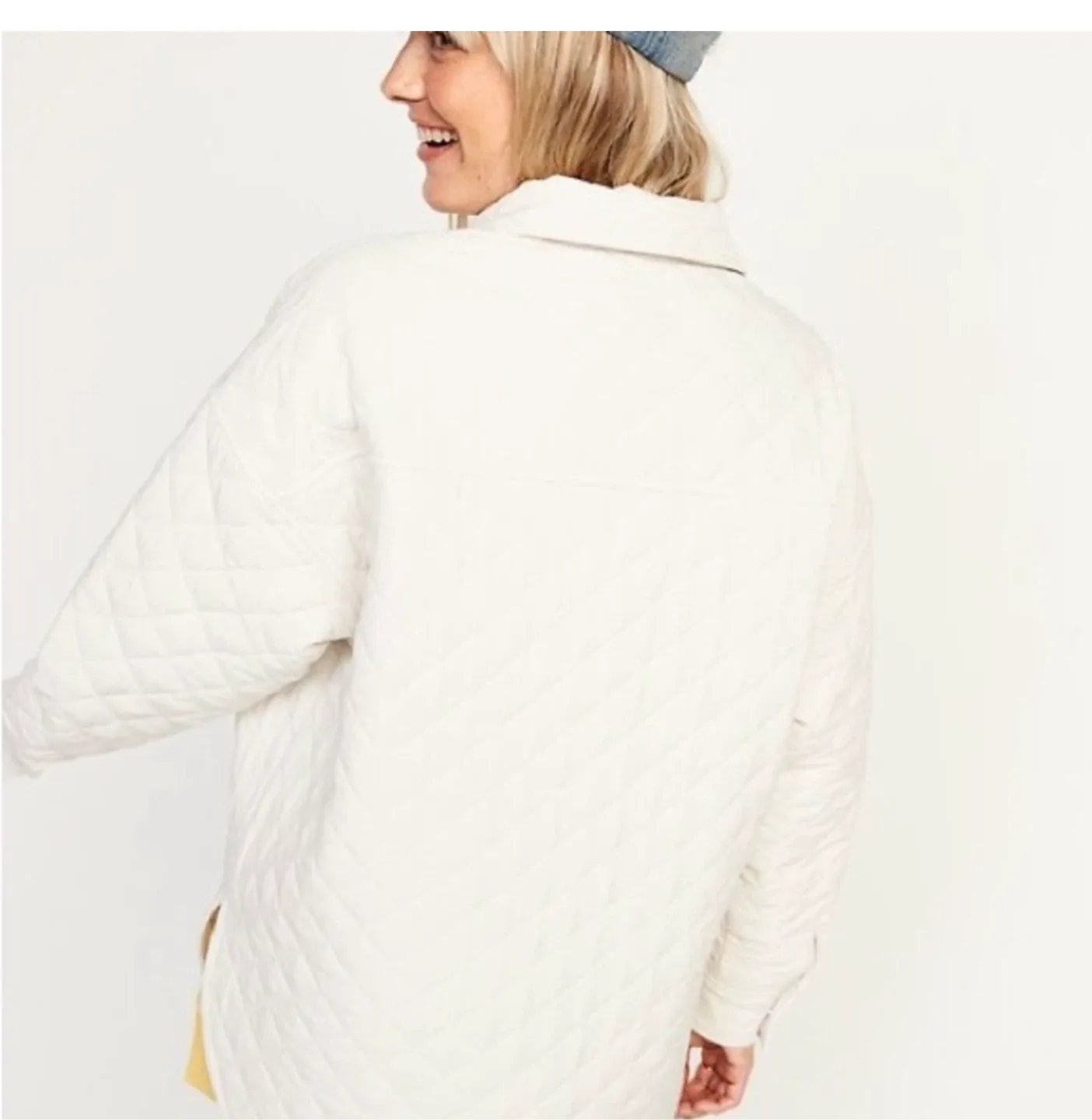 Old Navy Quilted Shirt Jacket - Beige image indicator(4)