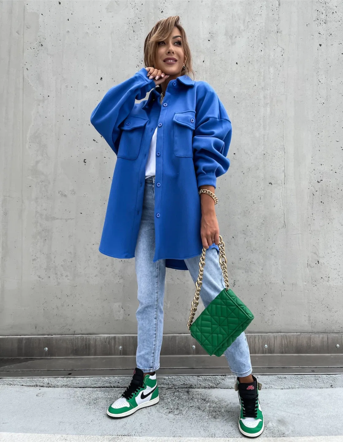 Blue jacket coat