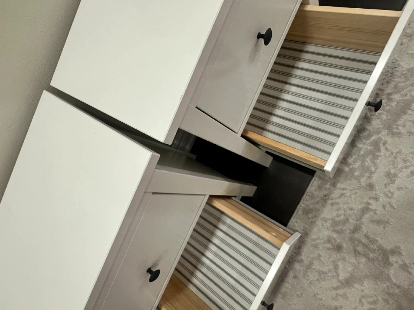 IKEA Hemnes White Nightstands - Set of 2 image indicator(5)