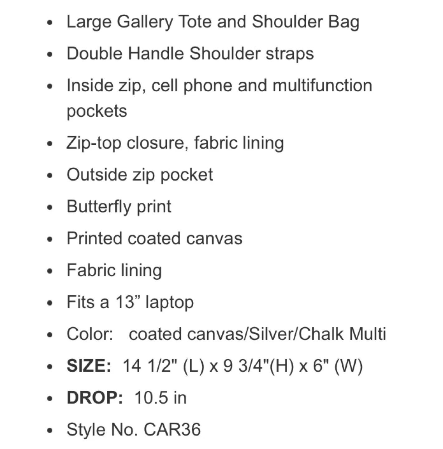 🦋 Coach Butterfly Print Gallery Tote Bag & Wristlet Set 🦋 image indicator(2)