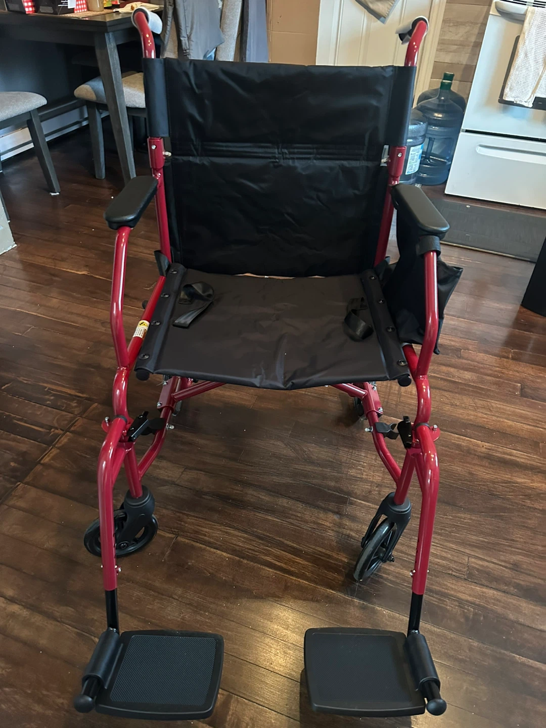 Lightweight Transport Wheelchair - Red