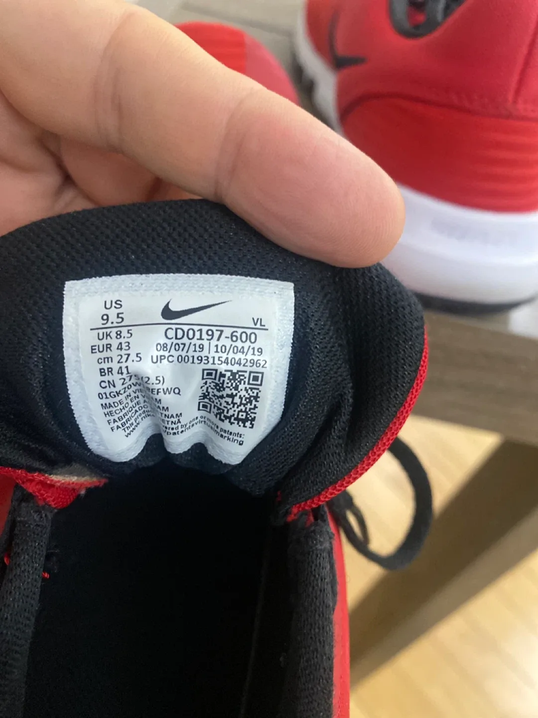 Nike Flex Control 4 Red Training Shoes - Size 9.5 image indicator(5)