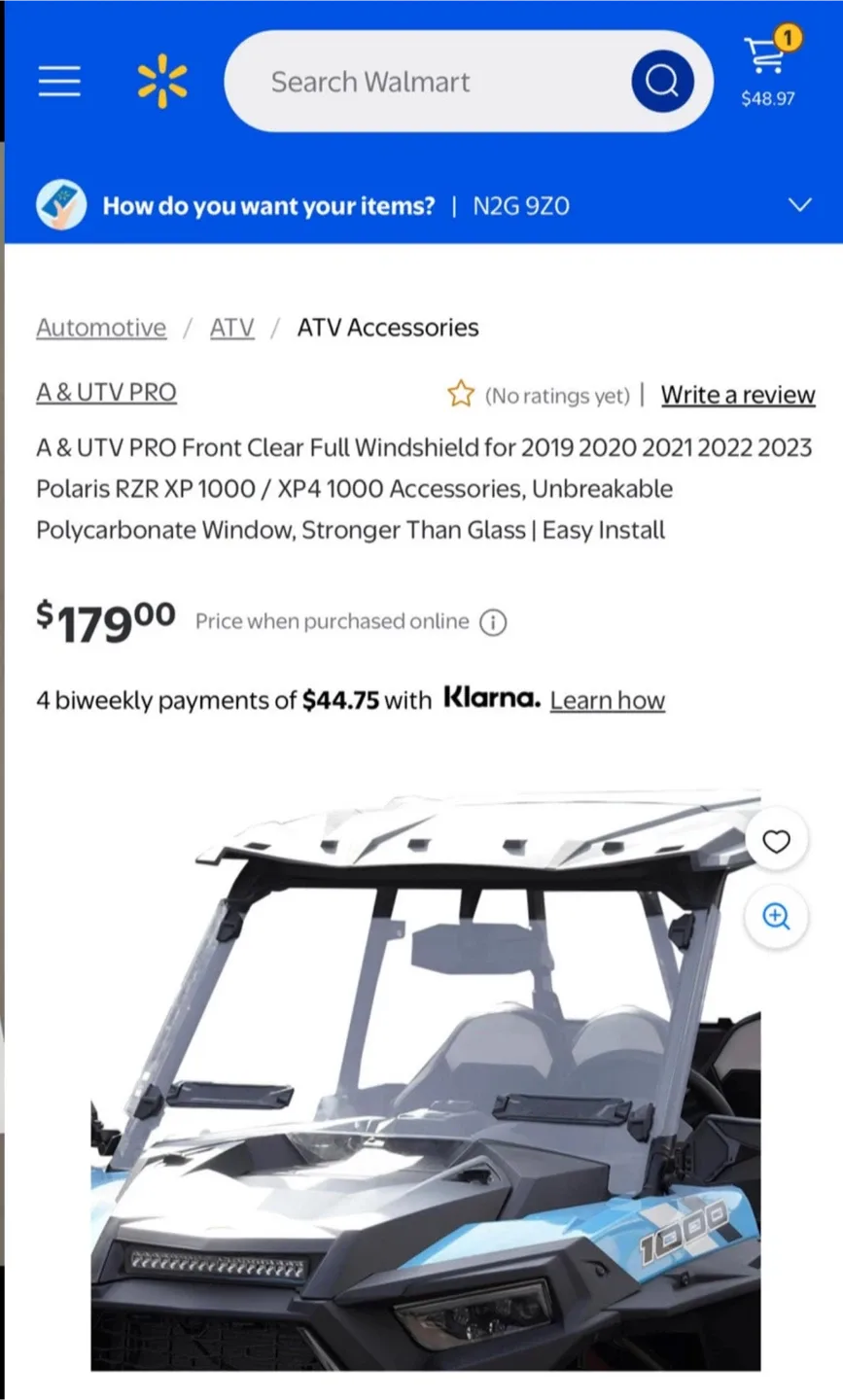 POLARIS UTV CLEAR Full Windshield image indicator(10)