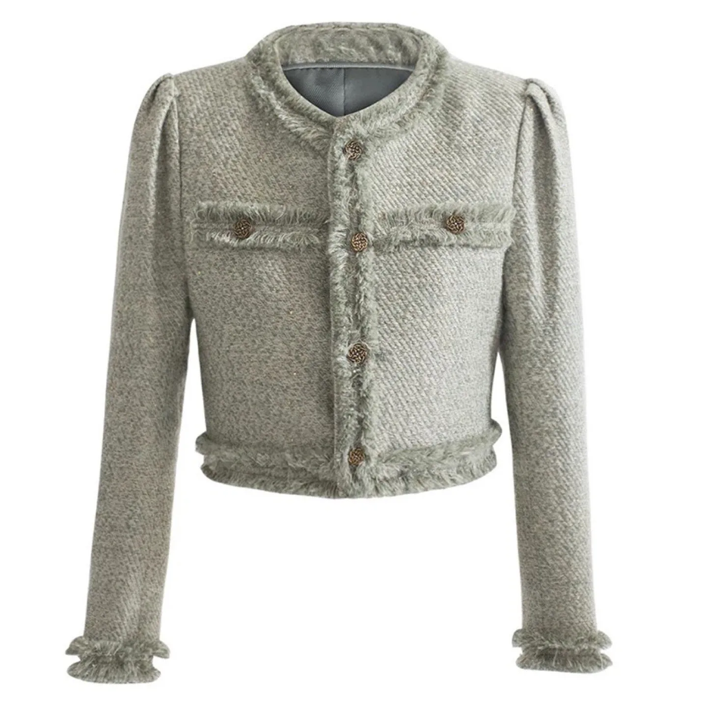 New Tweed Cropped Jacket - Size XS