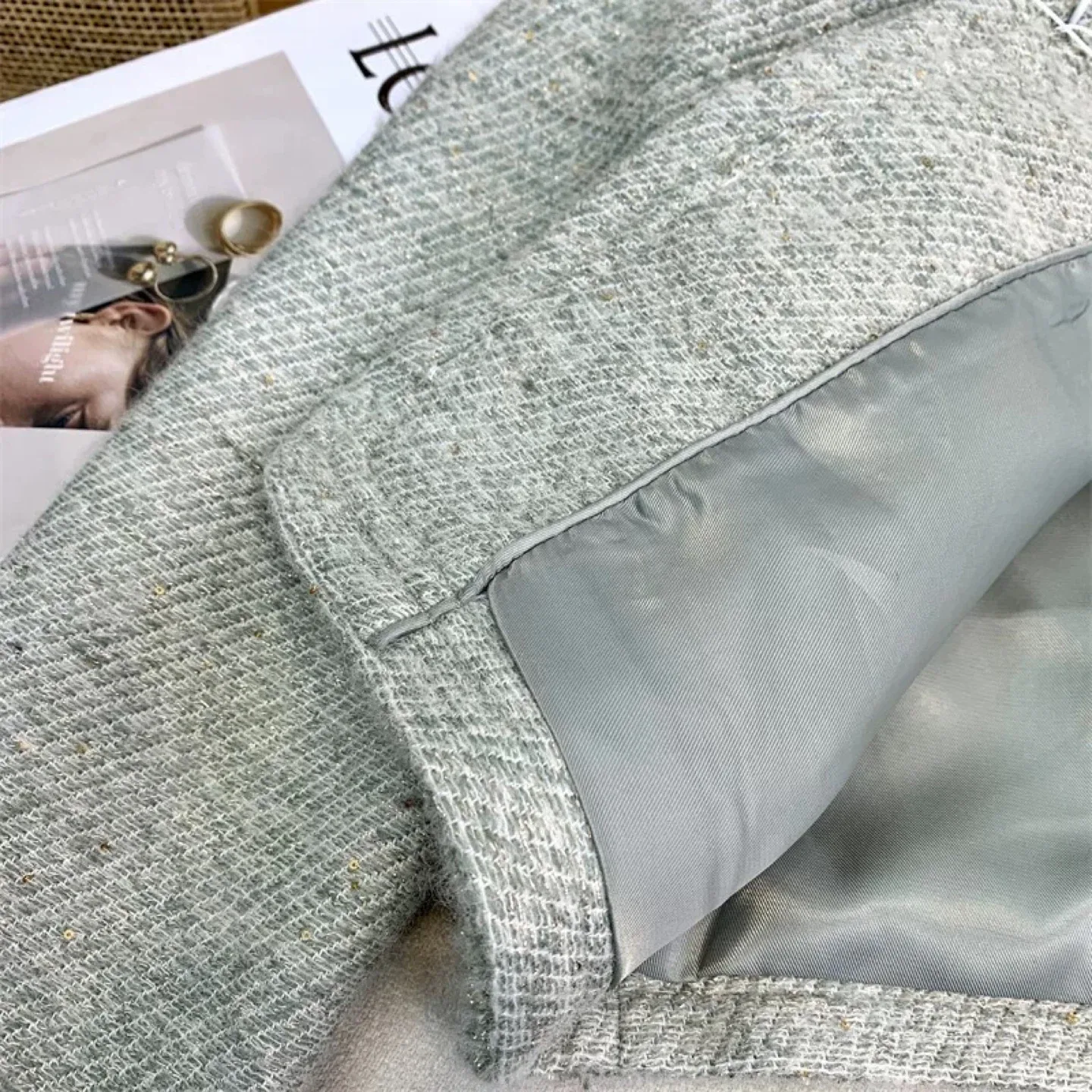 New Tweed Cropped Jacket - Size XS image indicator(4)