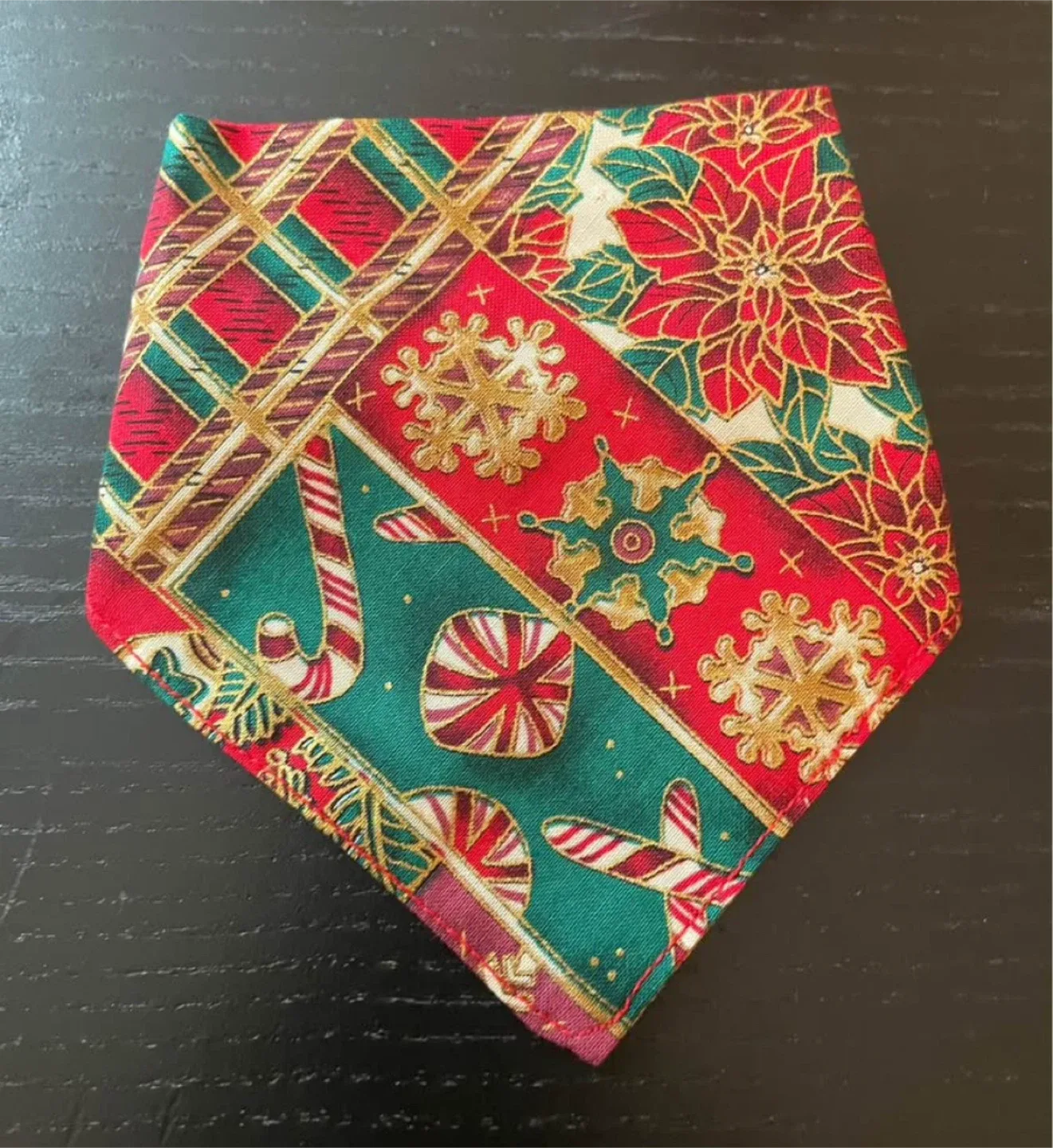 Handmade Christmas-Themed Dog Bandana