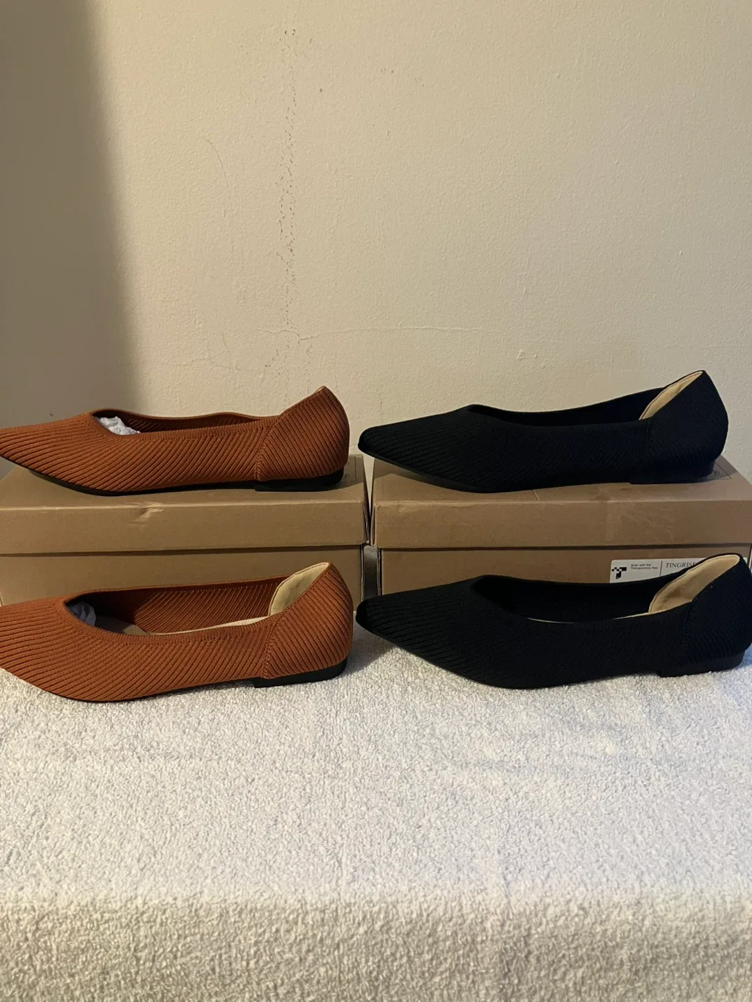 Brand New Tingrise woman’s flat pointed toe shoes - size 10 image indicator(2)
