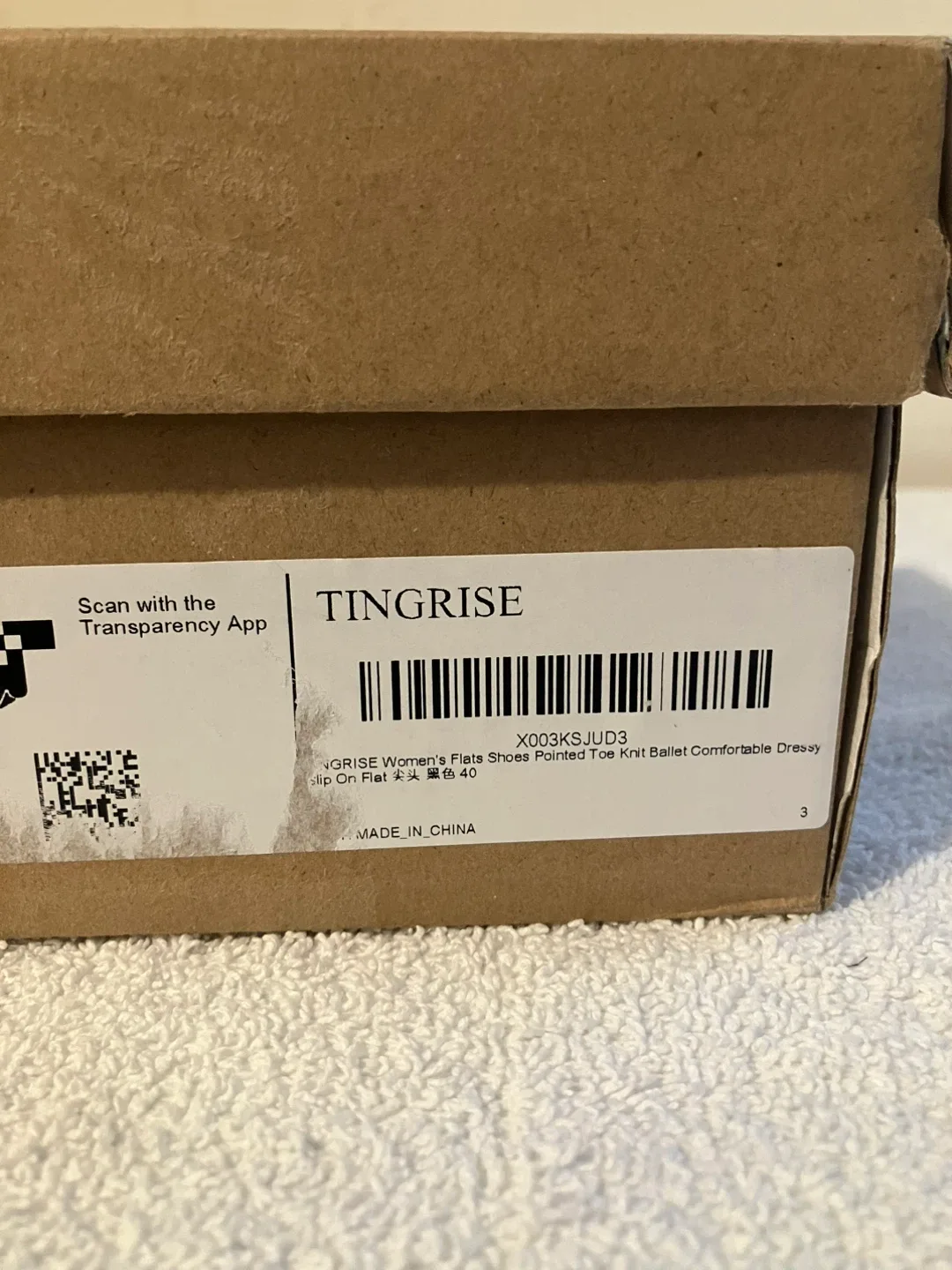 Brand New Tingrise woman’s flat pointed toe shoes - size 10 image indicator(9)