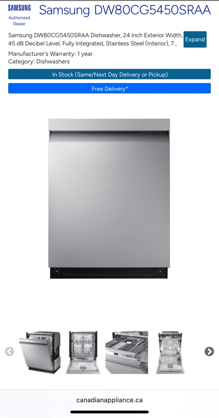 Samsung DW80CG5450SRAA Dishwasher - Stainless Steel - photo 4
