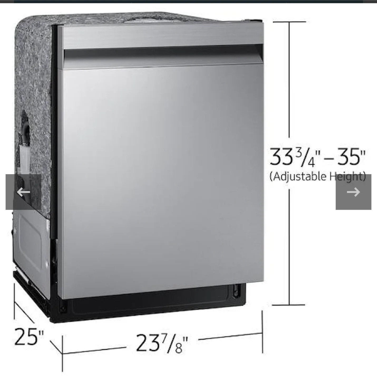 Samsung DW80CG5450SRAA Dishwasher - Stainless Steel