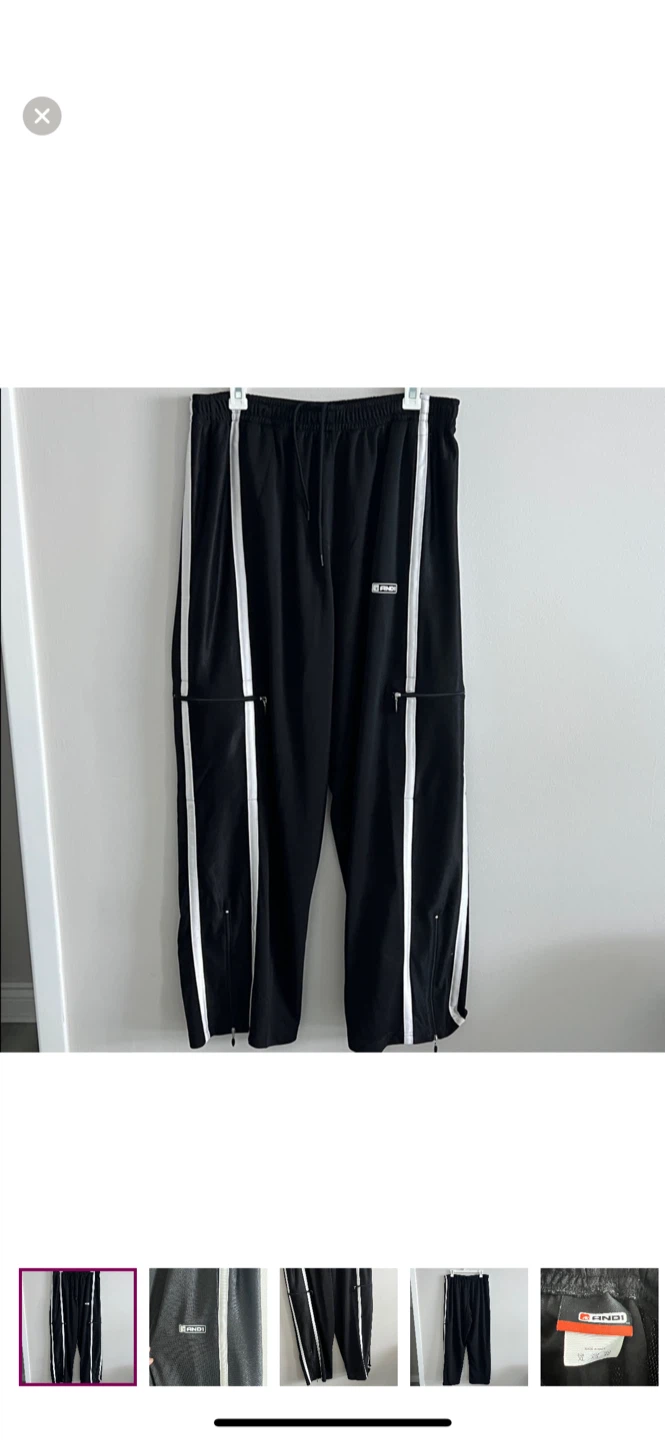 AND1 Basketball track Pants XL