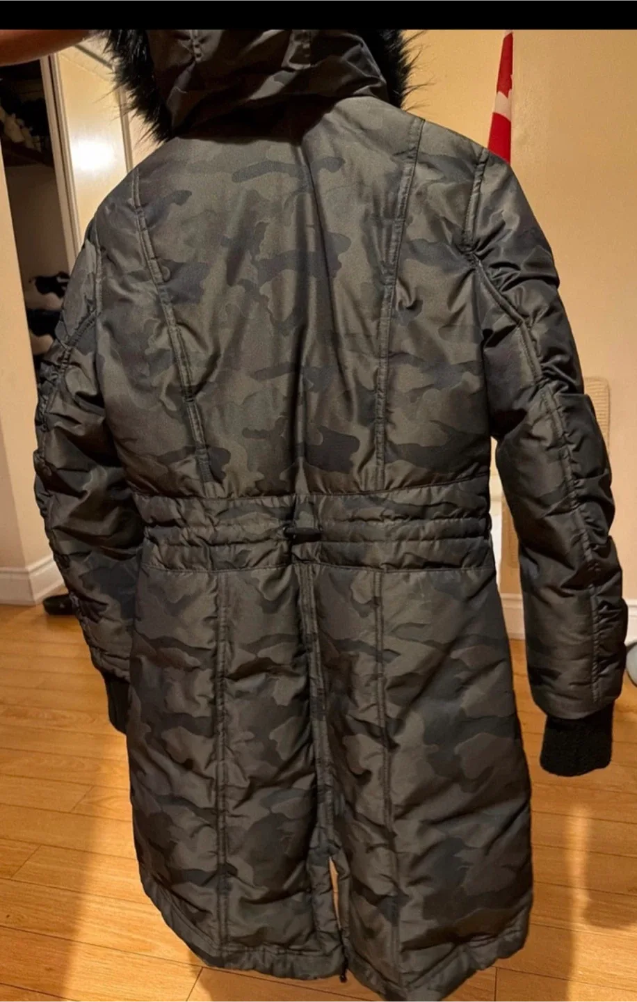 DKNY Camo Puffer Jacket - Size M