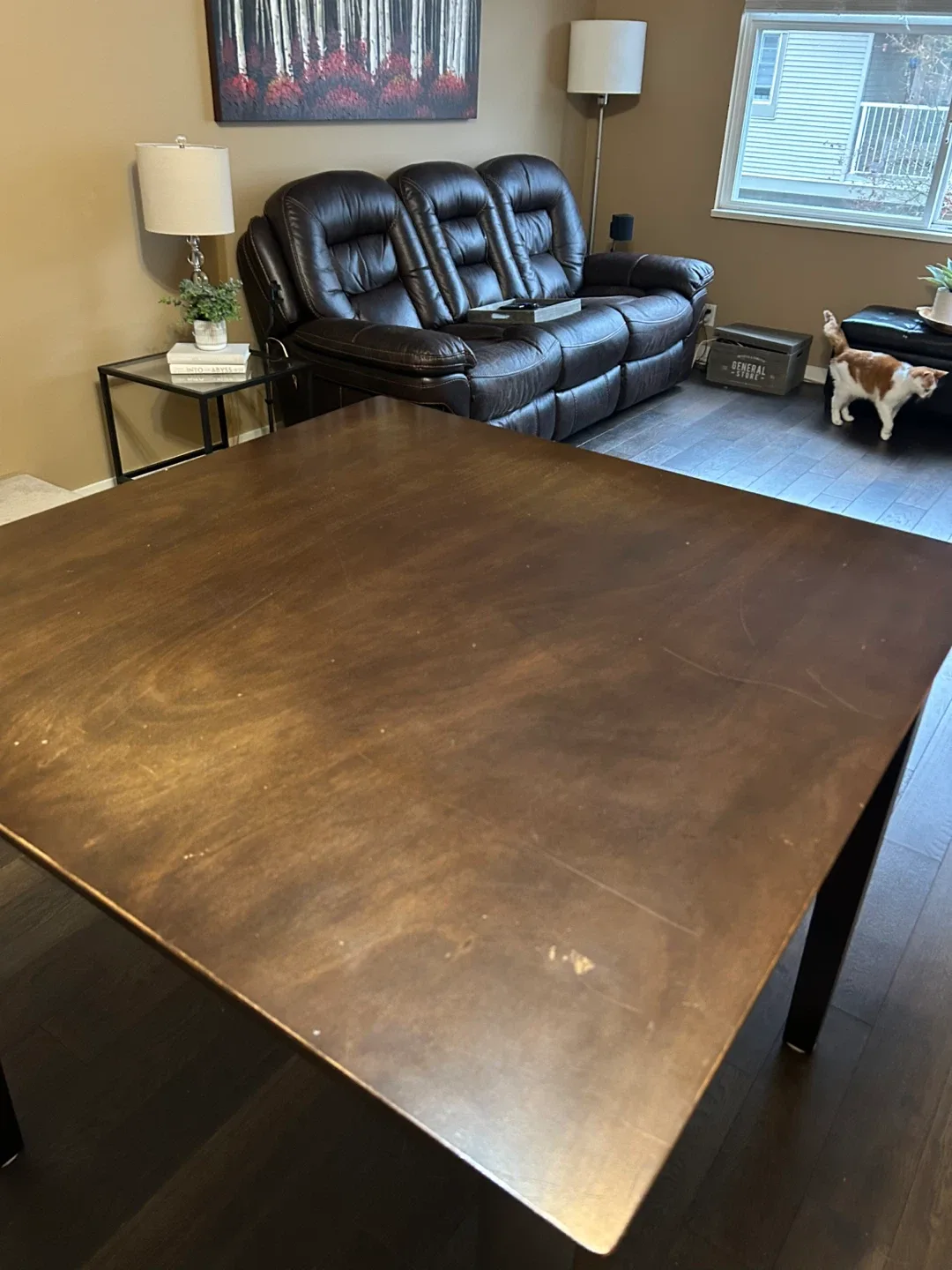 Counter Height Wooden Table image indicator(4)