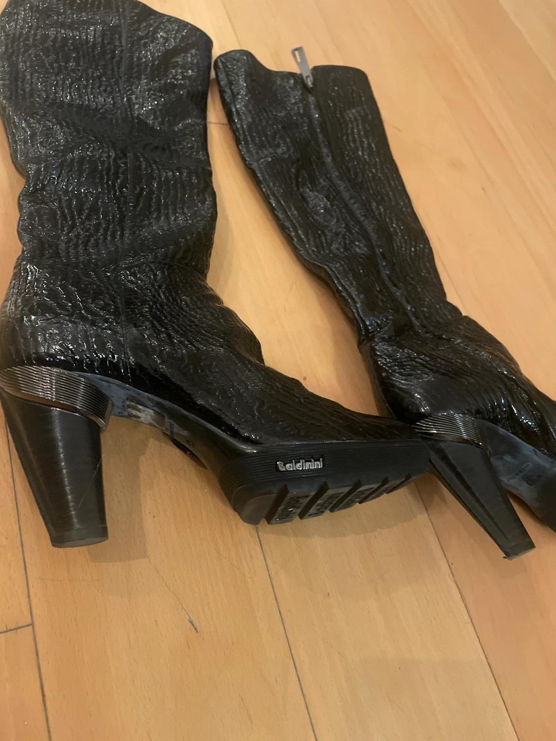 Baldinini Black Leather Heeled Boots - photo 3