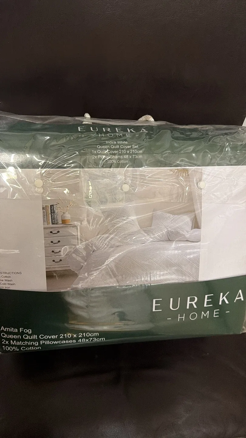 Eureka Home Queen Quilt Cover Set - Brand New