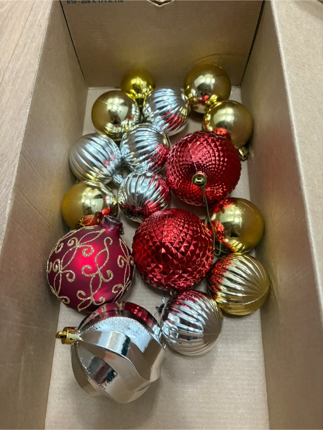 Christmas Ornaments - Red, Gold, Silver